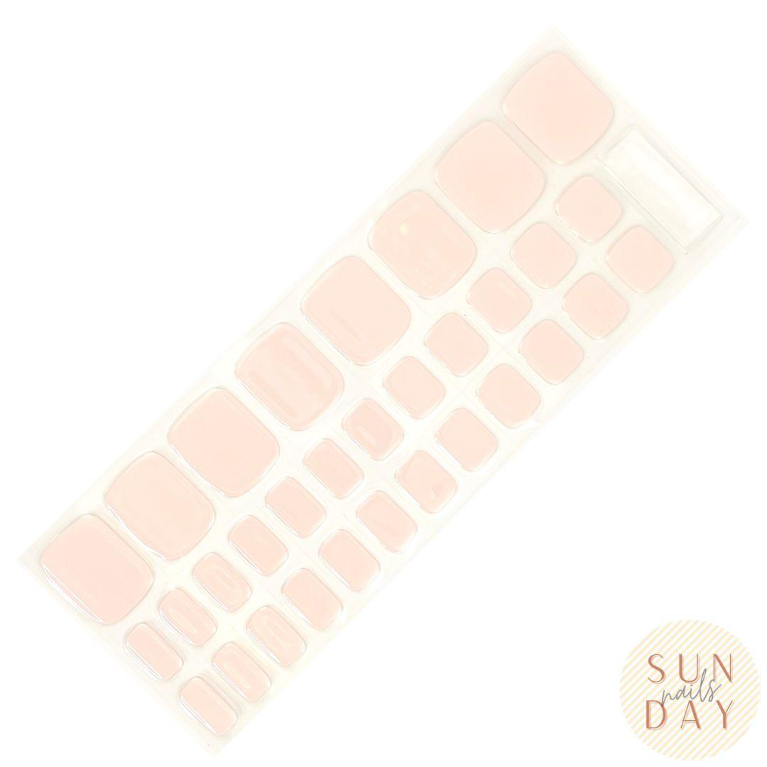 (PEDI) Blush Semi Cured Gel Nail Sticker Kit