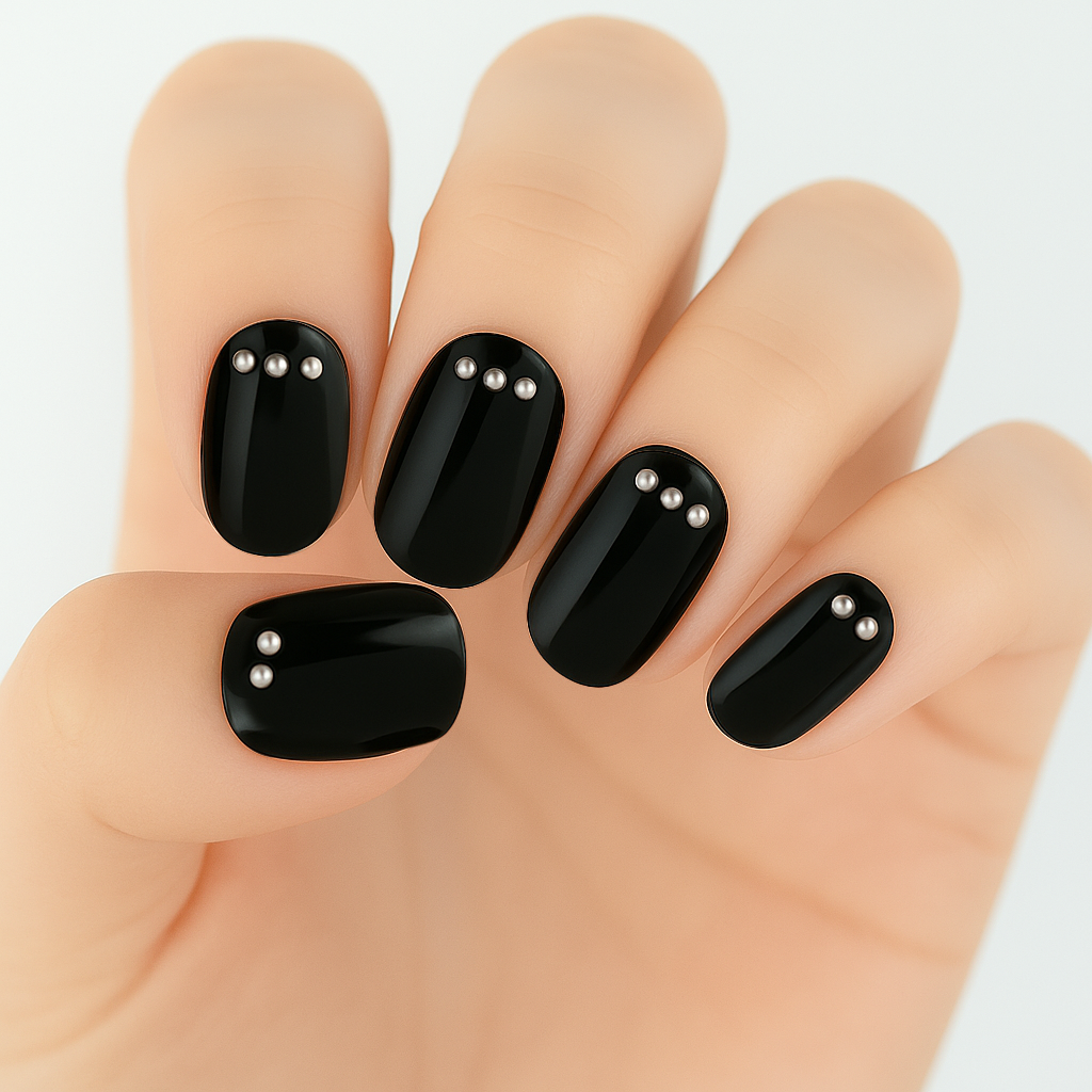 Black Gem 3D Semi Cured Gel Nail Sticker Kit