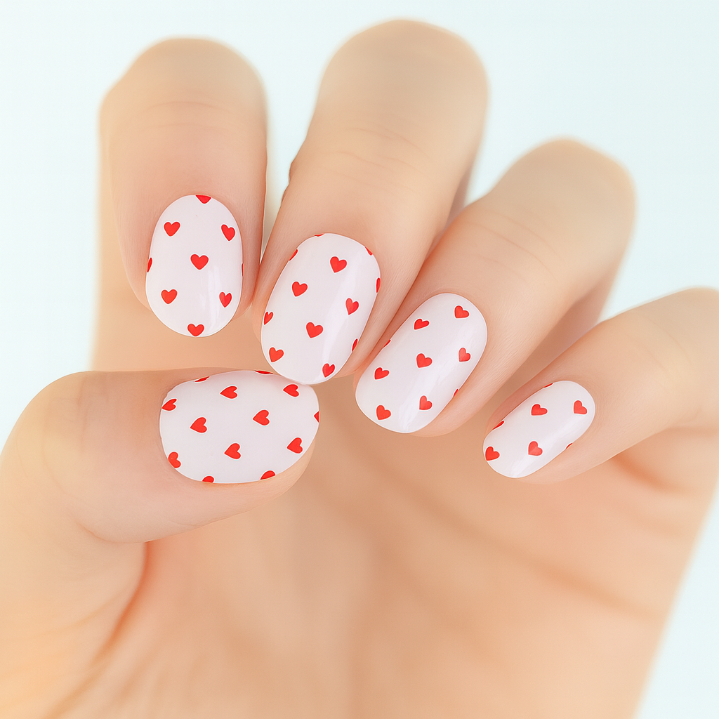 Cupid's Kisses Semi Cured Gel Nail Sticker Kit (Valentines)
