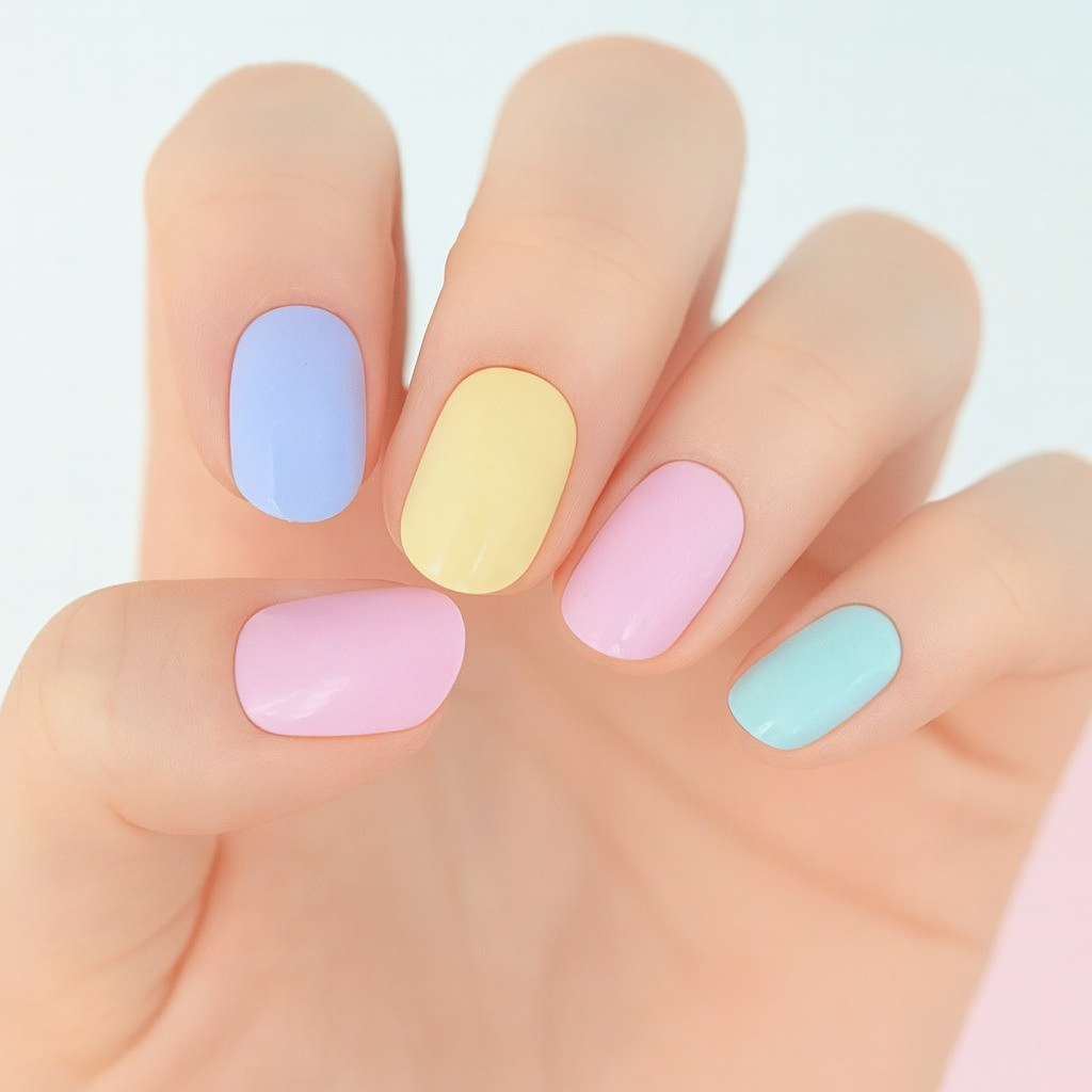 Light Rainbow Semi Cured Gel Nail Sticker Kit