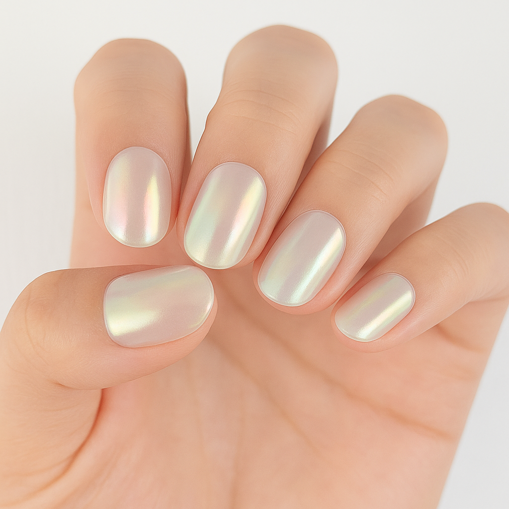 Lime Pearlescent Semi Cured Gel Nail Sticker Kit