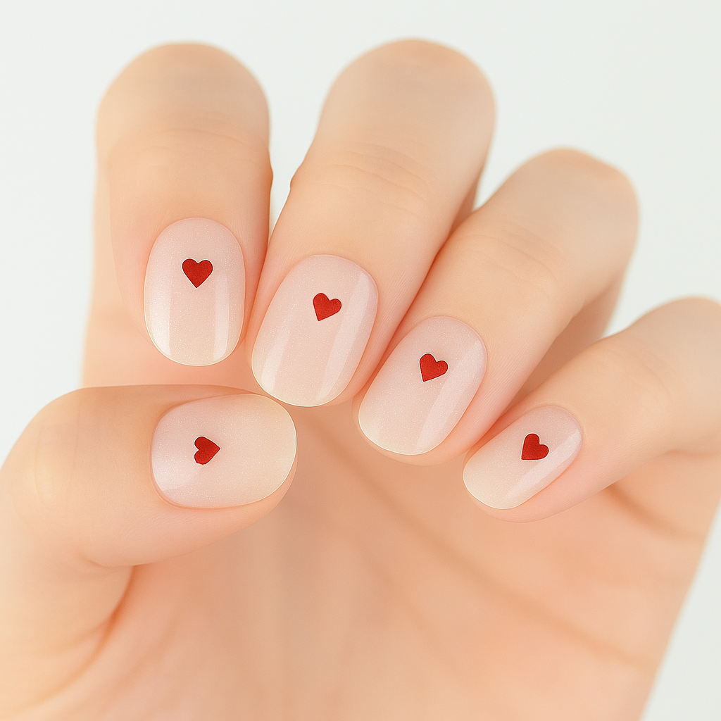 Mini Hearts Semi Cured Gel Nail Sticker Kit