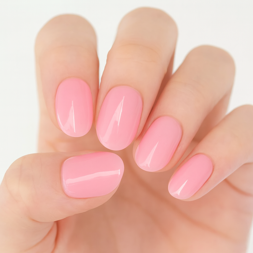 Pink Glazed Donut Semi Cured Gel Nail Sticker Kit