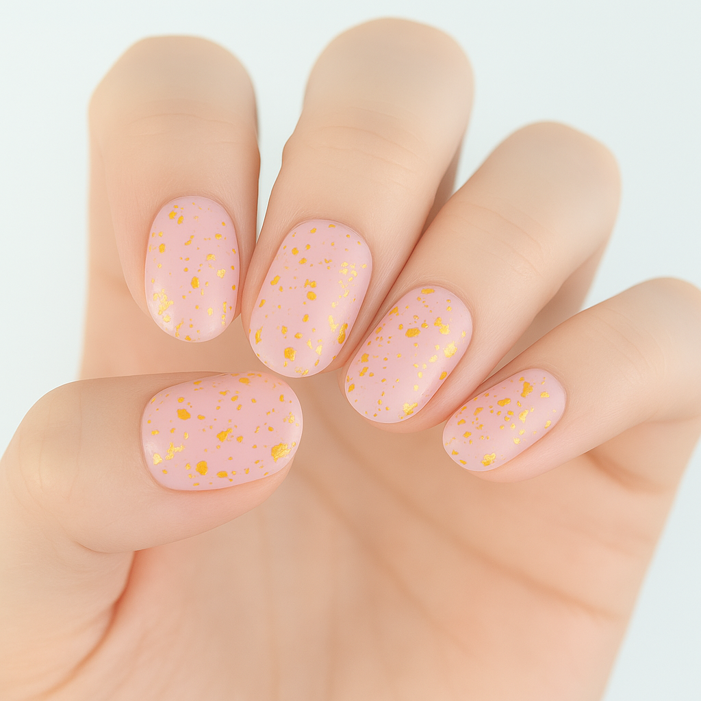 Rose Gold Sparkle Semi Cured Gel Nail Sticker Kit