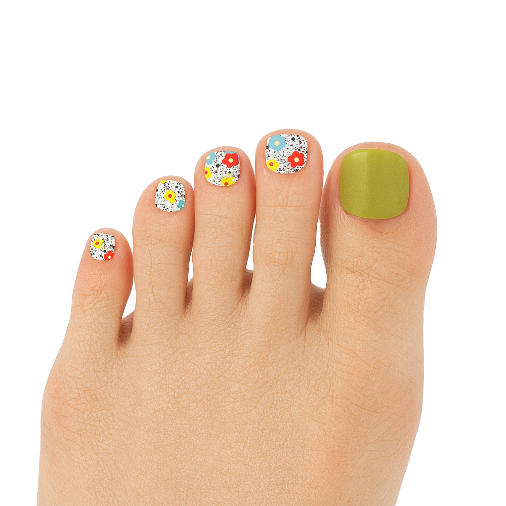(PEDI) Secret Garden Semi Cured Gel Nail Sticker Kit
