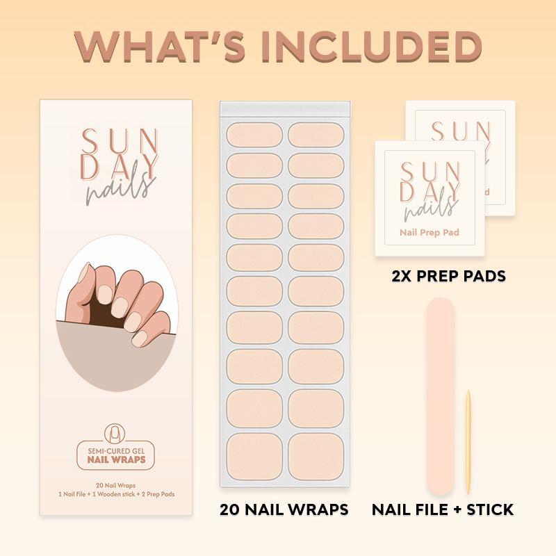 Dainty Daisies Semi Cured Gel Nail Sticker Kit